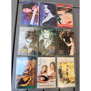 Lot of 9 Vintage Cassette Tapes Cathy Dennis Kim Wilde Alannah Myles Pop Rock